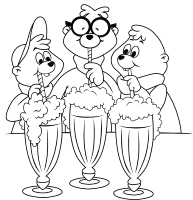 A coloring page of alvin and the chipmunks